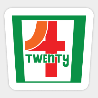 4 Twenty Gas Station Logo Sticker